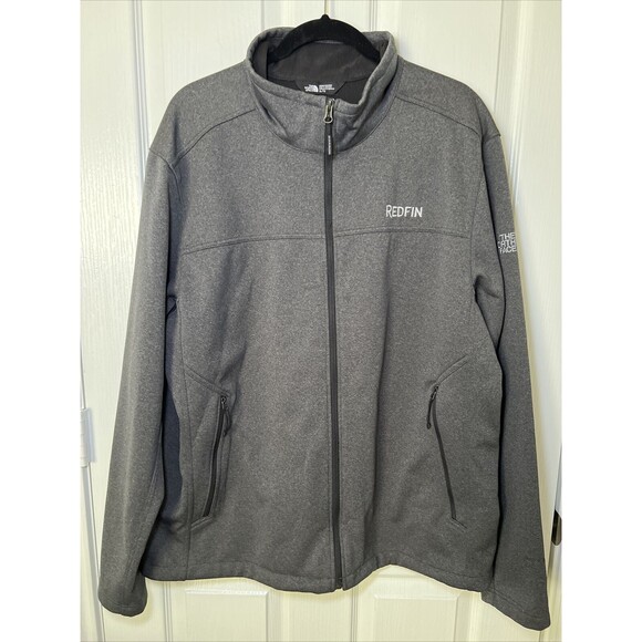 The North Face Full Zip Soft Shell Jacket Mens XL Dark Gray Ridgeline Windwall - Picture 1 of 15
